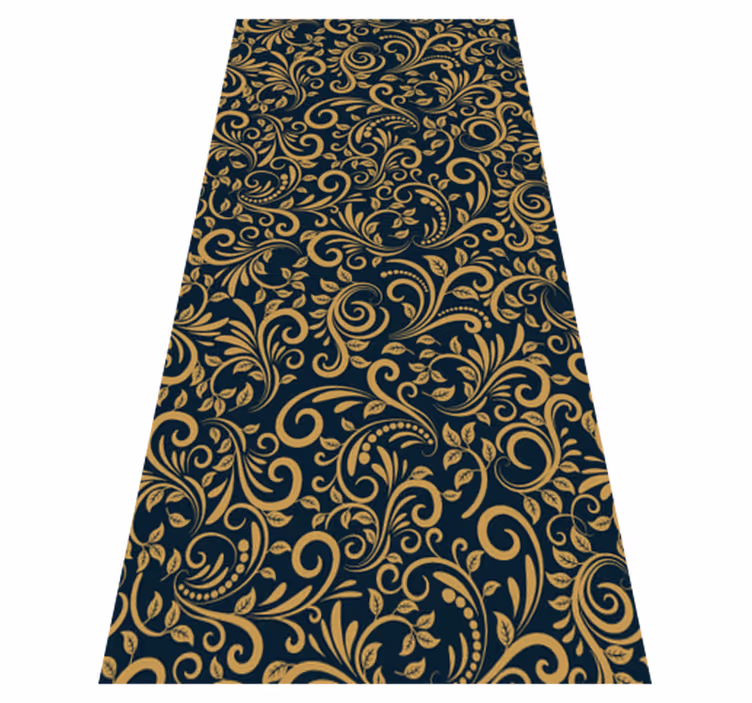 Tapis vinyle marron versace or noir - TenStickers