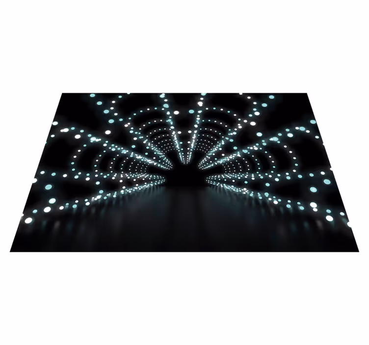 Tapis vinyle noir Éclat abstrait - TenStickers