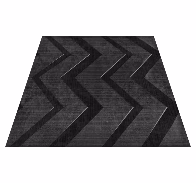 Tapis vinyle noir rayures acier noir - TenStickers