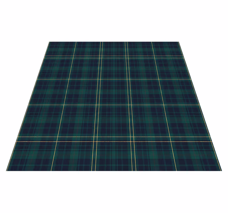 Tapis vinyle vert tartan foncé - TenStickers