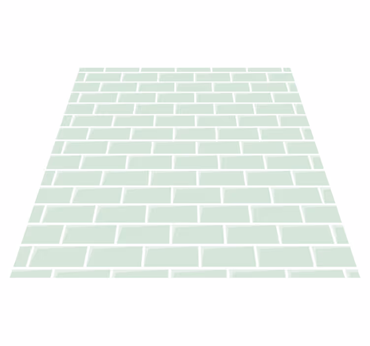 Tapis vinyle vert autocollant briques pour cuisine - TenStickers