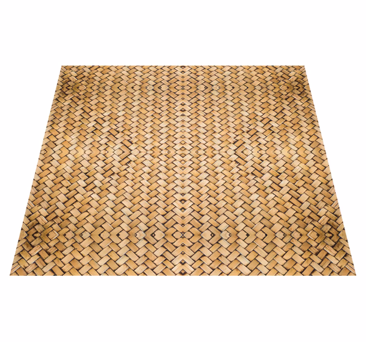 Tapis vinyle extérieur effet tissé bambou - TenStickers