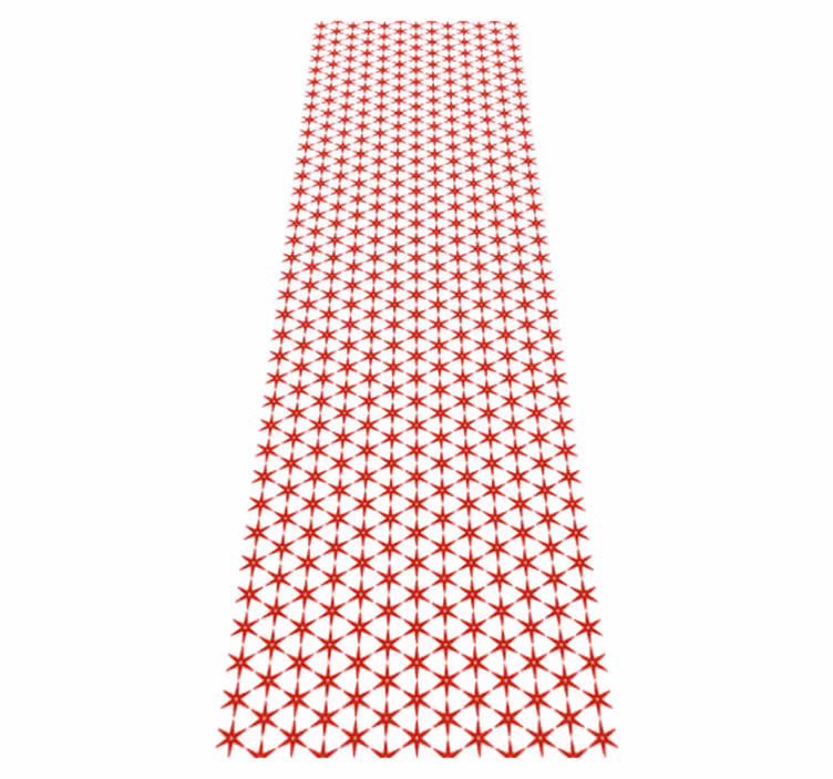 Tapis vinyle rouge étoiles coréennes rouges - TenStickers