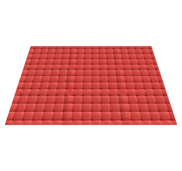 Tapis vinyle rouge avec rembourrage en cuir rouge - TenStickers