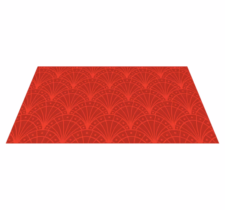 Tapis vinyle rouge art déco élégant - TenStickers