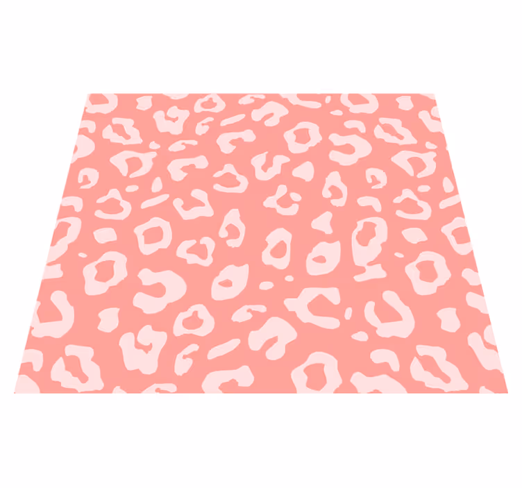 Tapis vinyle rose texture léopard - TenStickers