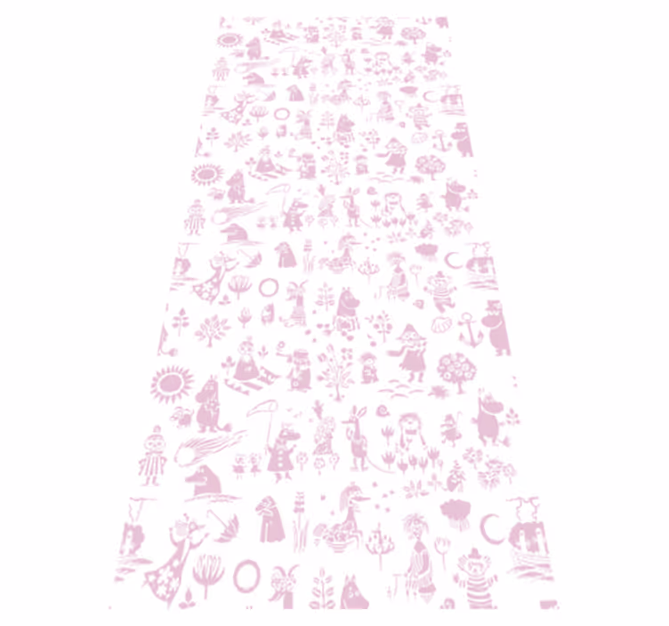 Tapis vinyle rose moomin complet mural - TenStickers