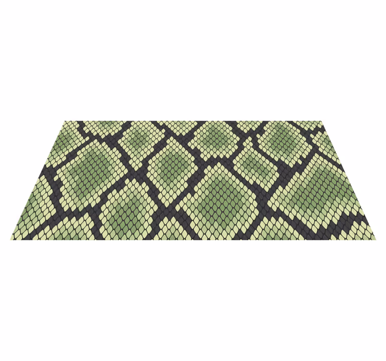 Tapis vinyle vert animal peau de serpent - TenStickers