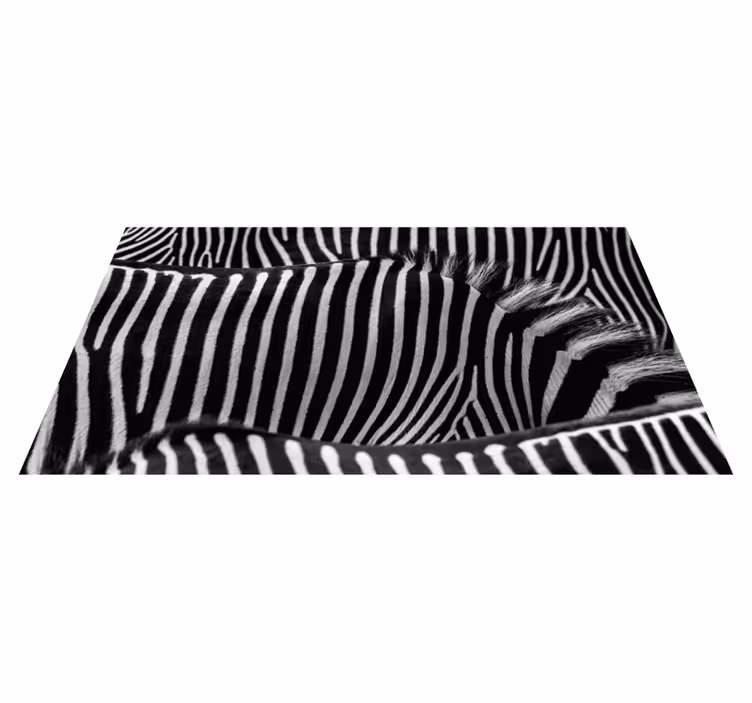 Tapis vinyle animal motif peau de zèbre - TenStickers