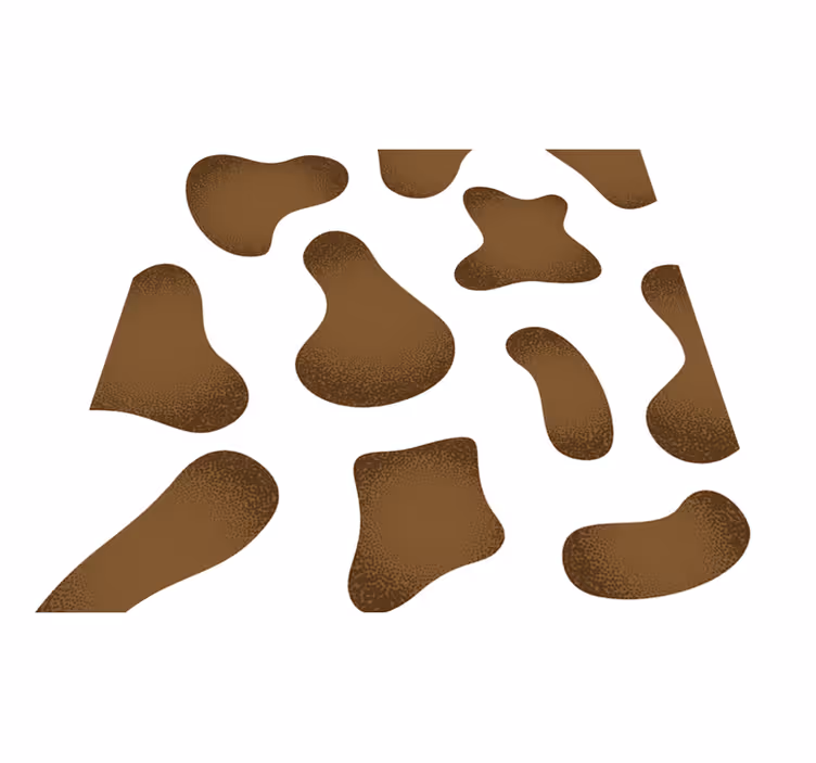 Tapis vinyle motif peau de vache marron - TenStickers