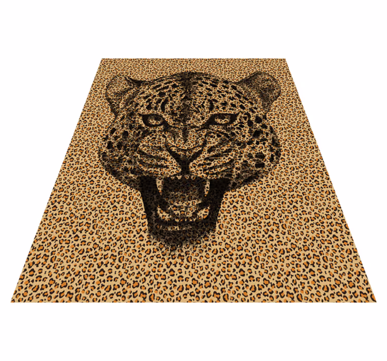 Tapis vinyle animal motif léopard - TenStickers