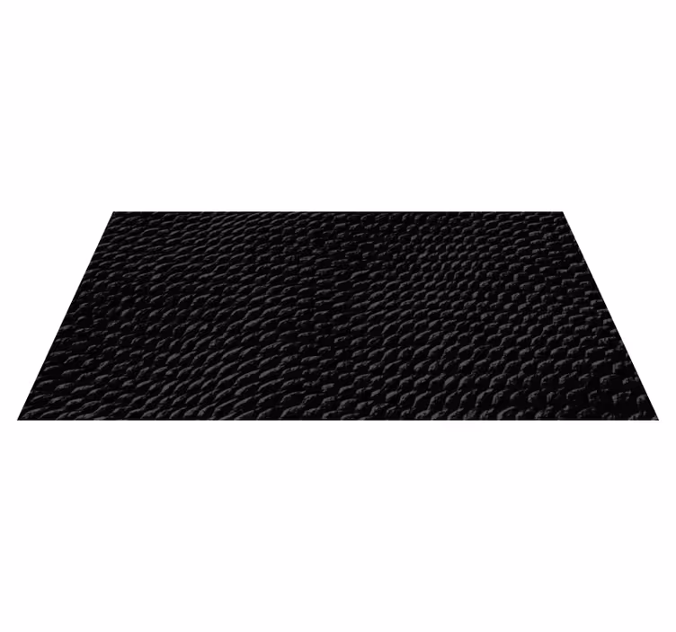 Tapis vinyle animal print peau de serpent noir - TenStickers