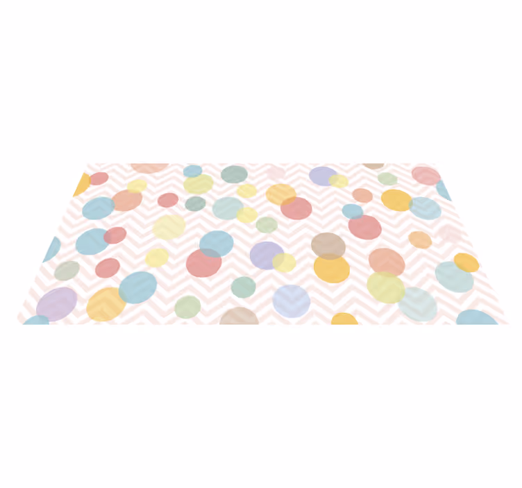 Tapis en vinyle pour bébés tons pastel à pois - TenStickers