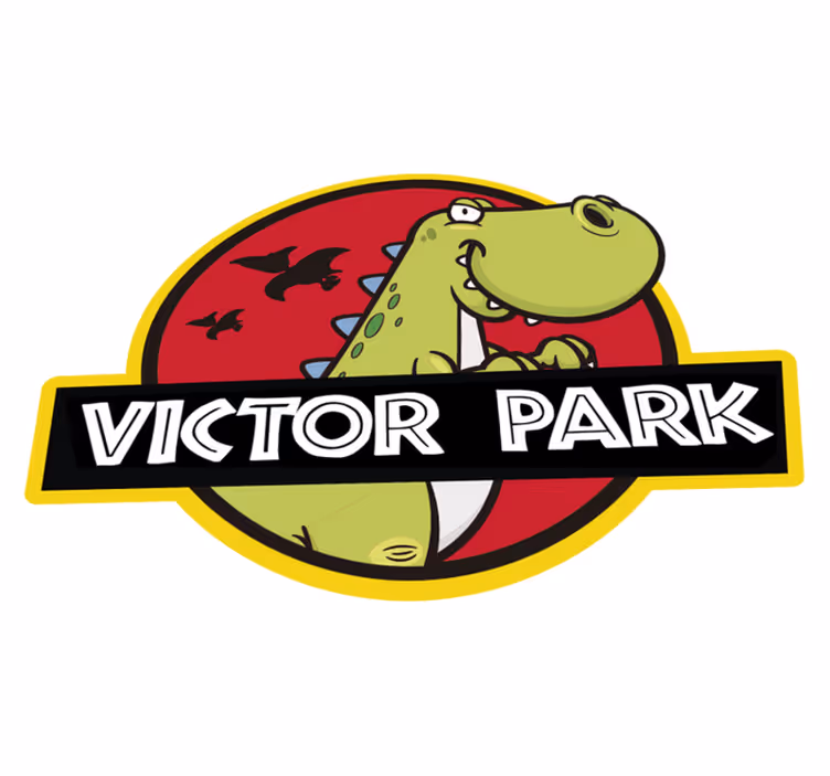 Tapis vinyle emblème dinosaure personnalisé - TenStickers