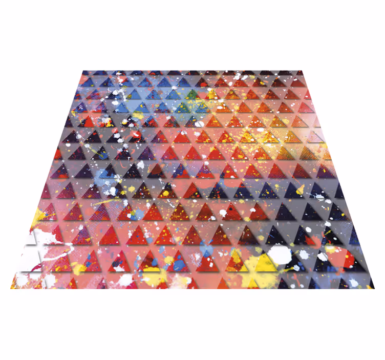Tapis vinyles géométriques abstrait Triangular Mosaic - TenStickers