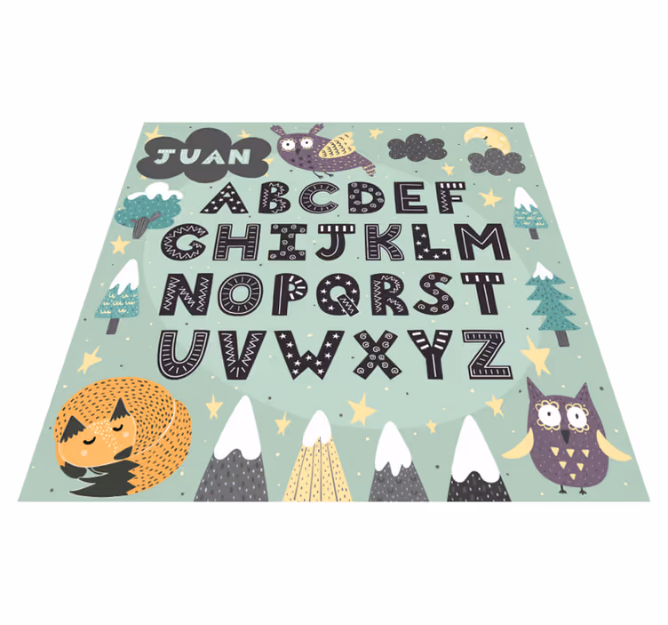 Tapis vinyle personnalisé alphabet - TenStickers