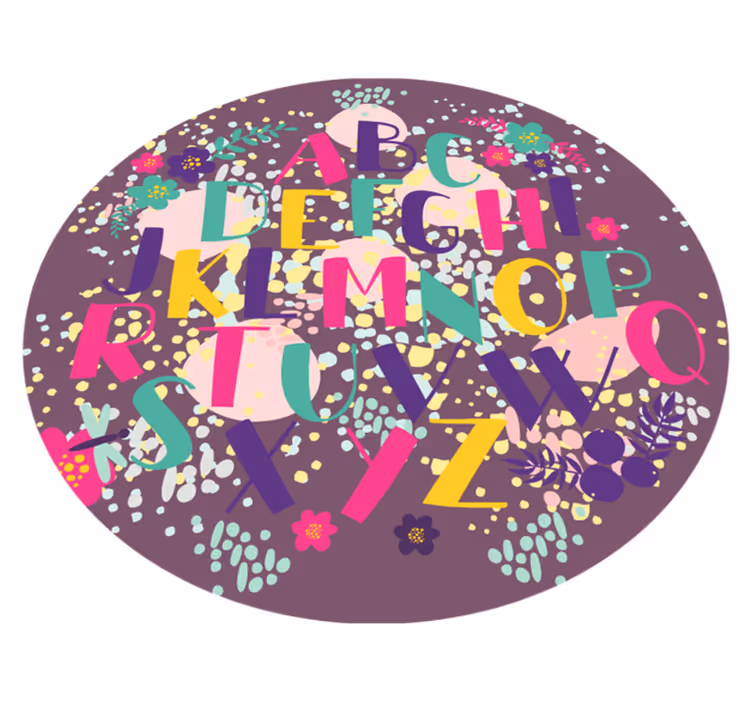 Tapis vinyle chambre le disque éducatif alphabétique - TenStickers