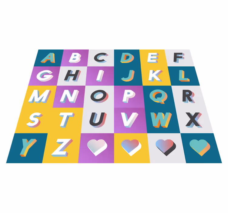 Tapis en vinyle alphabet moderne - TenStickers