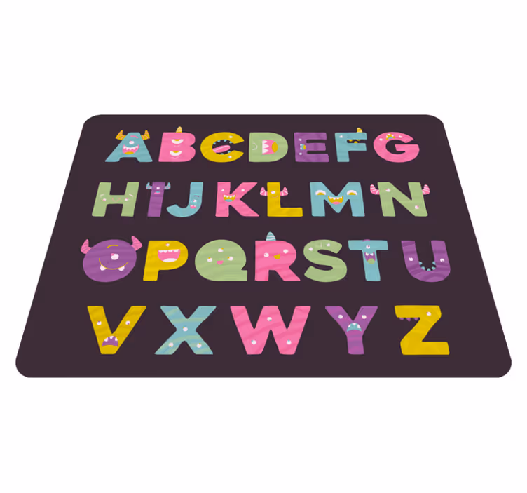 Tapis vinyle chambre le design éducatif de l'alphabet - TenStickers