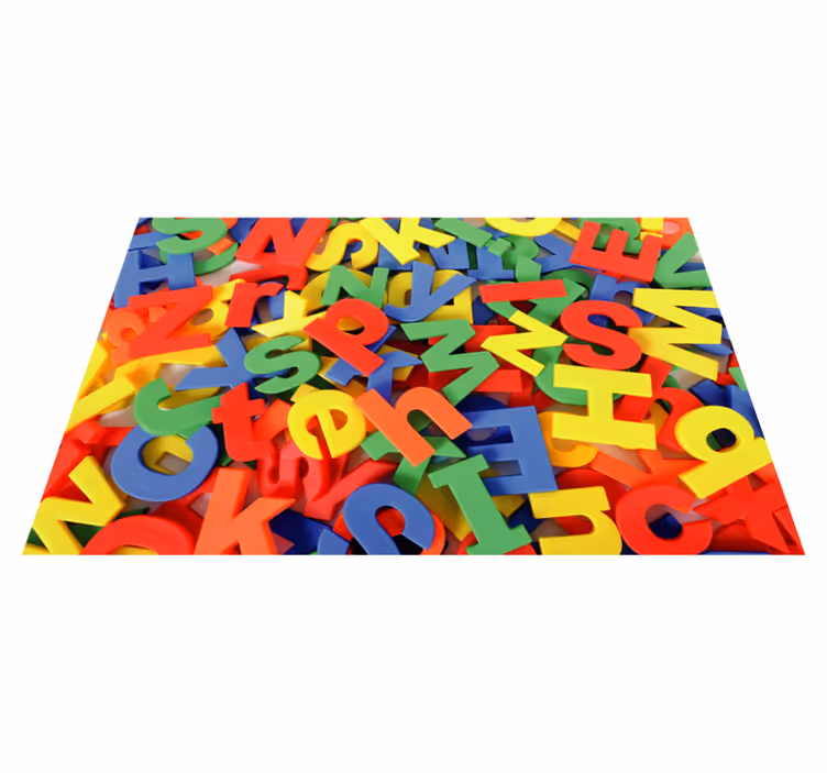 Tapis vinyle alphabet lettres colorés - TenStickers