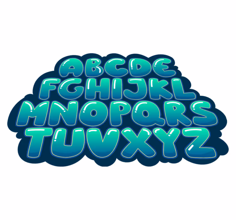 Tapis vinyle alphabet nuage alphabétique - TenStickers