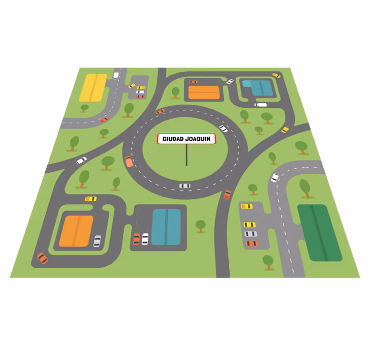 Tapis vinyles personnalisable paysage urbain personnalisé - TenStickers