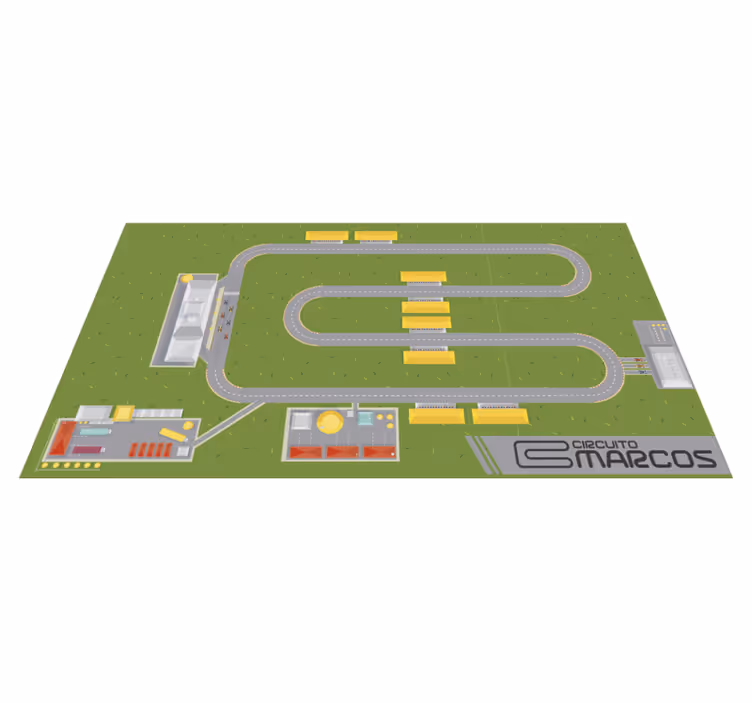 Tapis vinyle personnalisé terrain de jeux de l'hippodrome - TenStickers