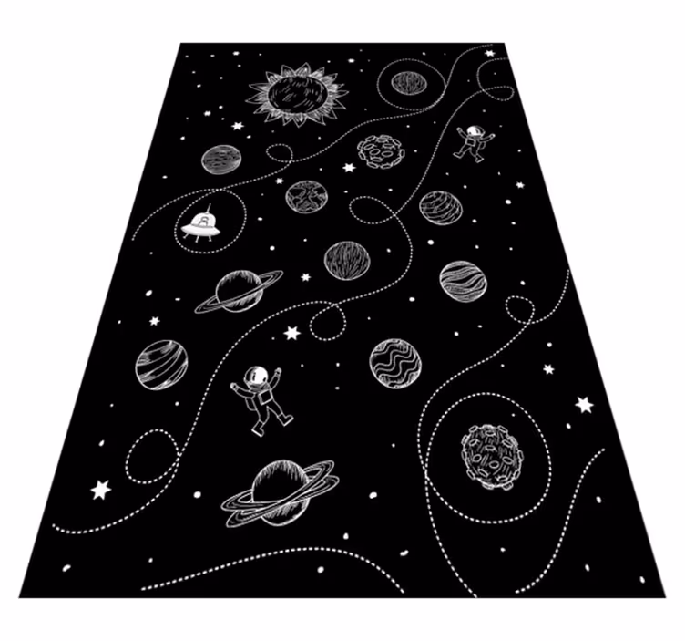 Tapis vinyle jeux exploration spatiale - TenStickers