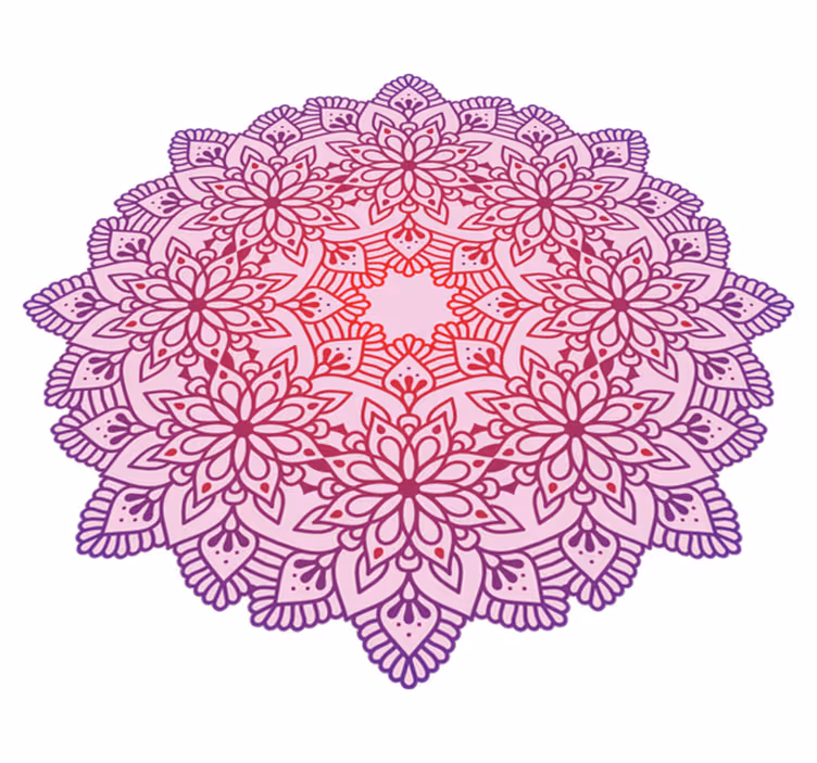Tapis vinyle mandala Émblème mandala - TenStickers
