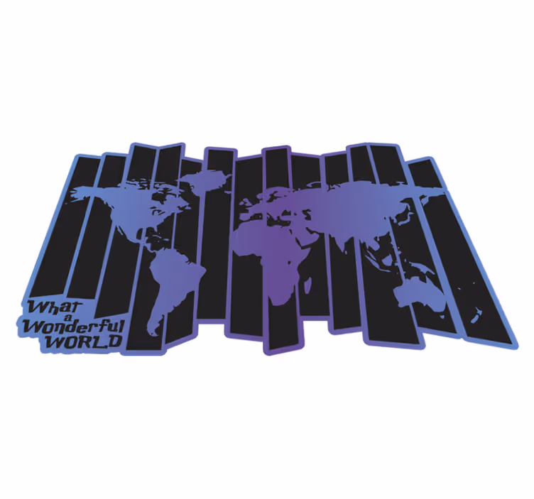 Tapis vinyle carte du monde monde merveilleux vinyl - TenStickers
