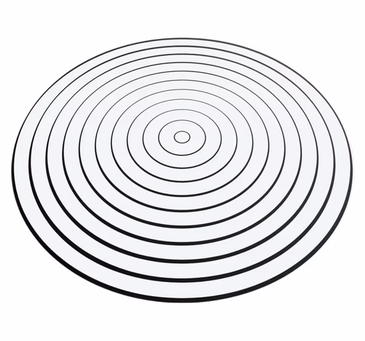Tapis vinyle géométrique conception circulaire simpliste - TenStickers