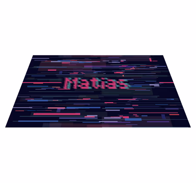 Tapis vinyles personnalisable art glitch personnalisé - TenStickers