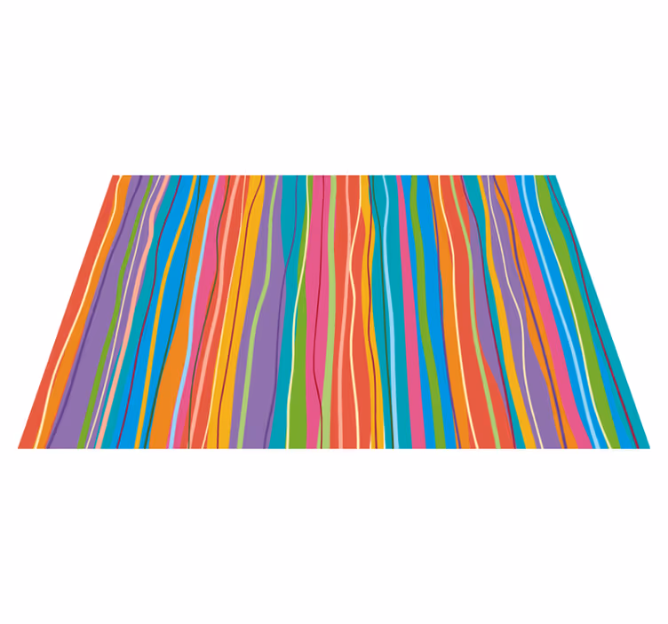 Tapis moderne en vinyle à rayures colorées - TenStickers