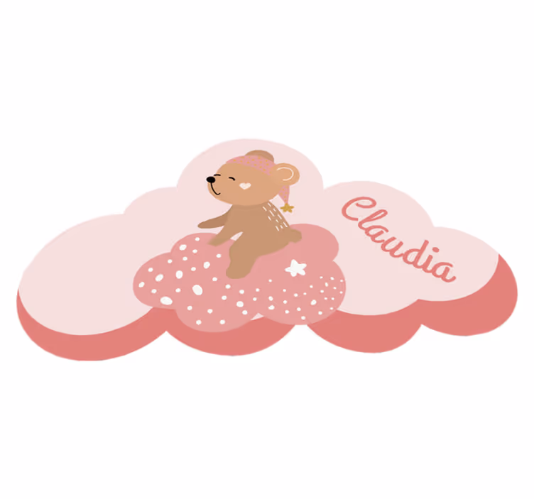 Tapis vinyle personnalisé cloud personnalisable - TenStickers