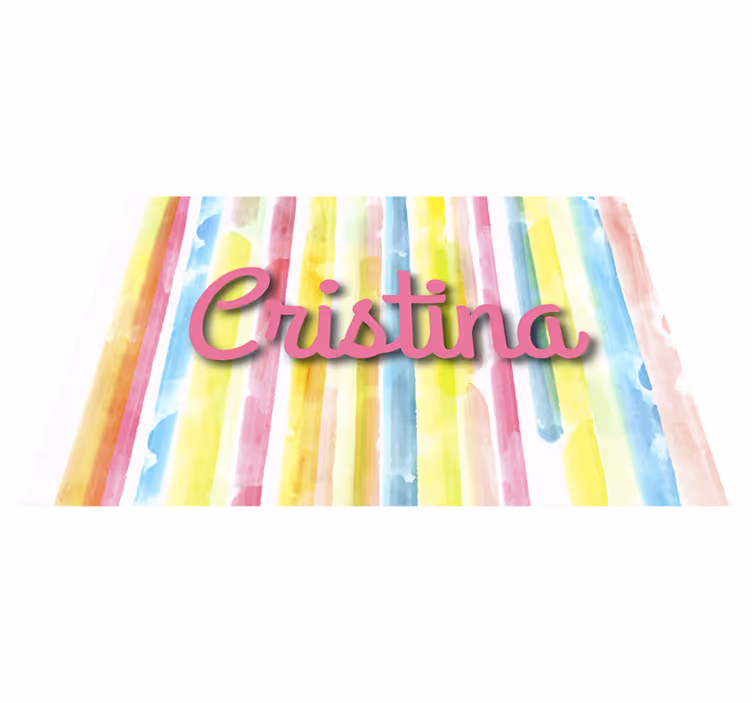 Tapis vinyles personnalisable arc-en-ciel personnalisé - TenStickers