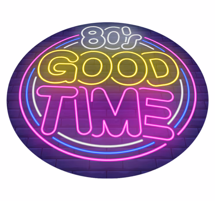 Tapis vinyle vintage - 80's good time - TenStickers