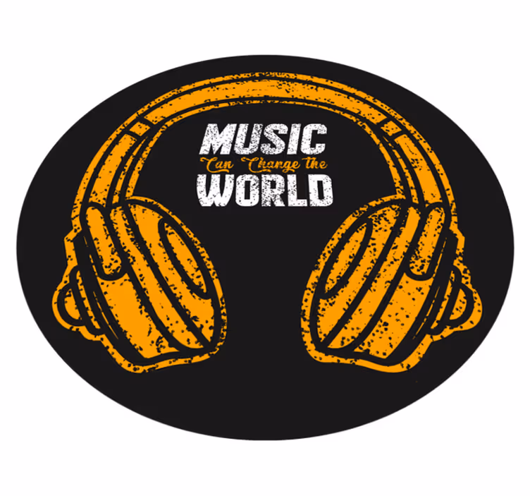 Tapis vinyle citation le monde de la musique change - TenStickers