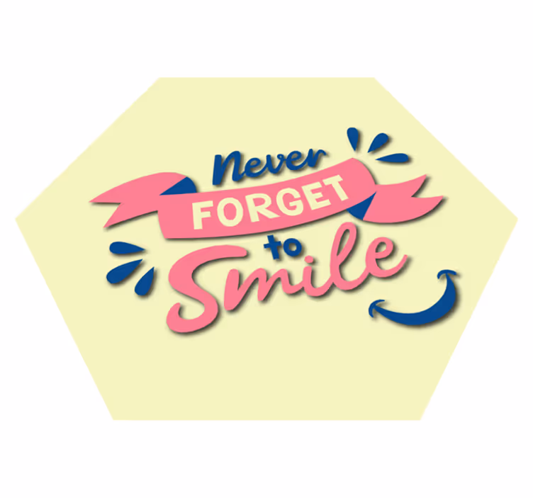 Tapis vinyle citation n'oublie jamais ton sourire - TenStickers