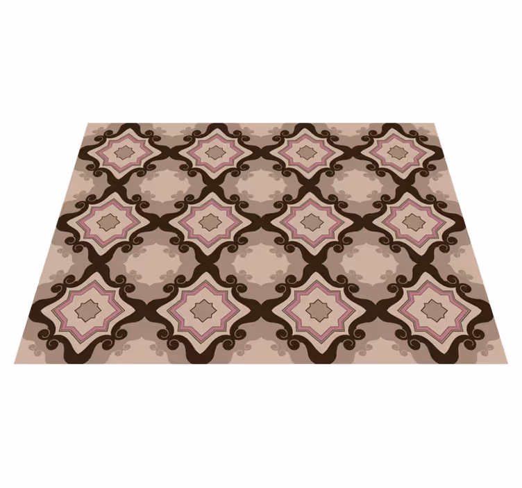 Tapis vinyle vintage merveilleux carreaux barroque - TenStickers