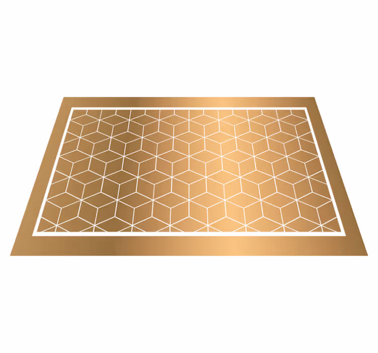 Tapis vinyle géométrique motif cubique - TenStickers