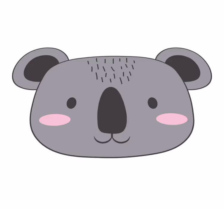 Tapis vinyle bébé visage de koala - TenStickers