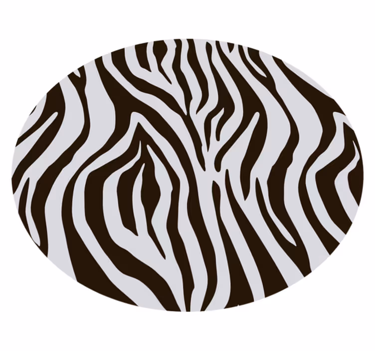 Spectaculaire tapis rond en vinyle à imprimé animal zèbre - TenStickers