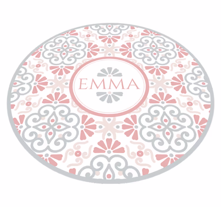 Tapis vinyles personnalisable mandala personnalisé - TenStickers