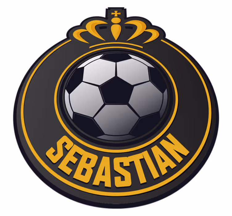 Tapis vinyle football emblème personnalisé - TenStickers