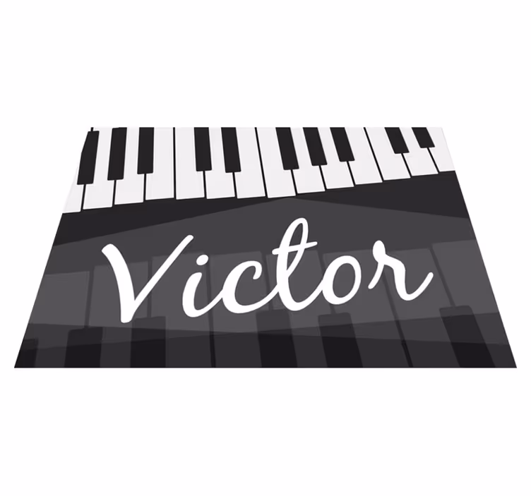 Tapis vinyle personnalisé clavier de piano - TenStickers