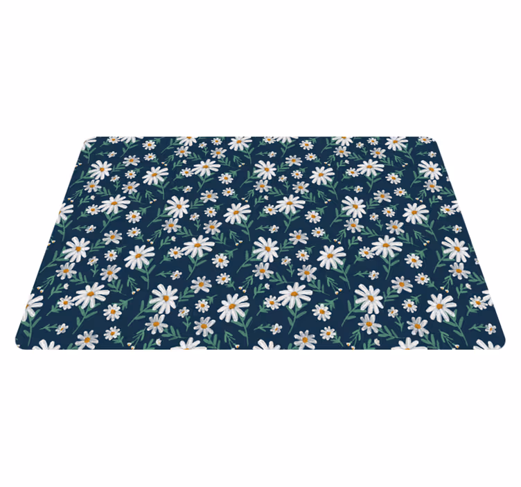 Tapis vinyle plantes surface à motif marguerite - TenStickers