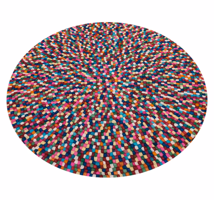 Tapis vinyle géométrique éclat de mosaïque colorée - TenStickers