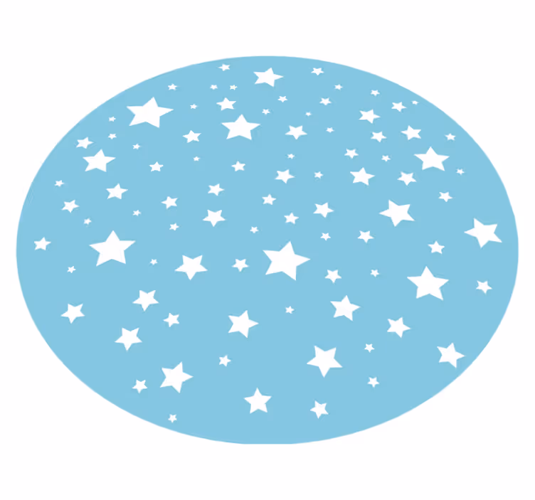 Tapis vinyle étoile bleu ciel - TenStickers