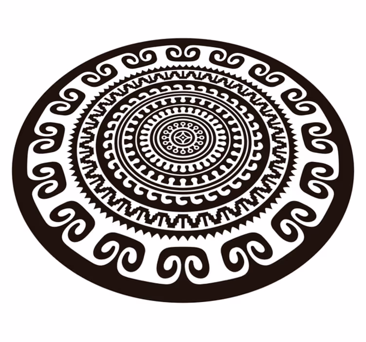 Tapis vinyle mandala cercle de mandalas - TenStickers