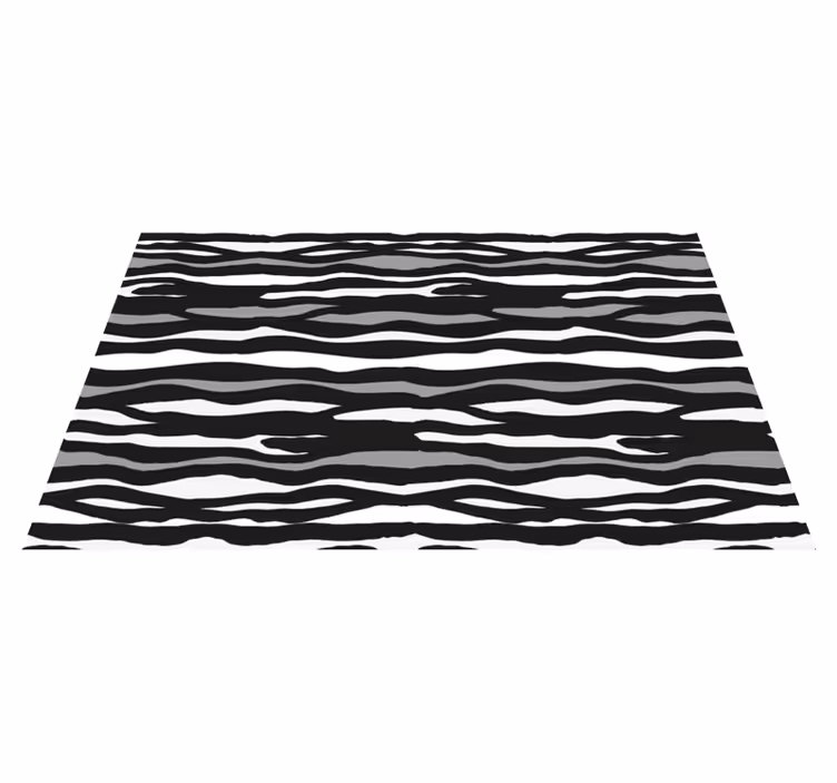 Tapis vinyle motif animal à rayures zébrées - TenStickers
